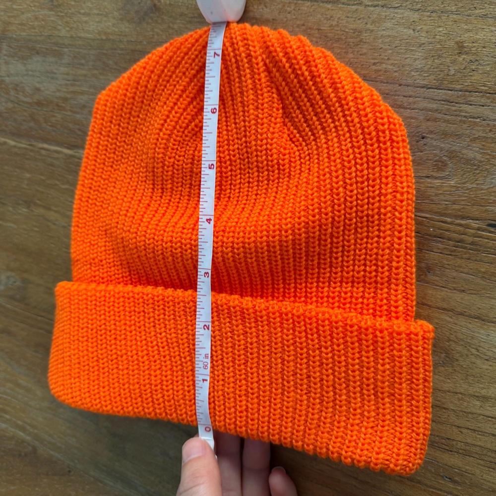 Bright Orange Knit Tuque  BEANIIEZ - Picture 5 of 9